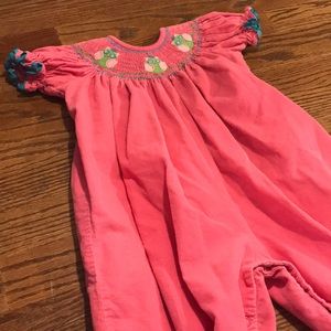 Shrimp & Grits 9 month corduroy romper
